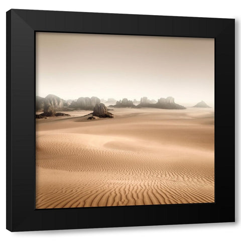 Erg Admer Black Modern Wood Framed Art Print by Billet, Jean-Luc