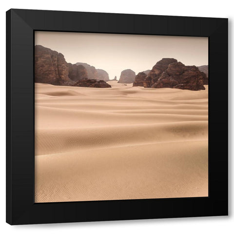 Erg Admer Black Modern Wood Framed Art Print by Billet, Jean-Luc