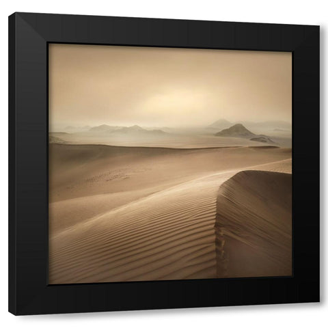 Erg Admer Black Modern Wood Framed Art Print by Billet, Jean-Luc