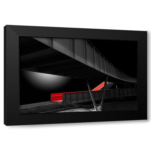 The Red Slide Black Modern Wood Framed Art Print by Weber, Roland