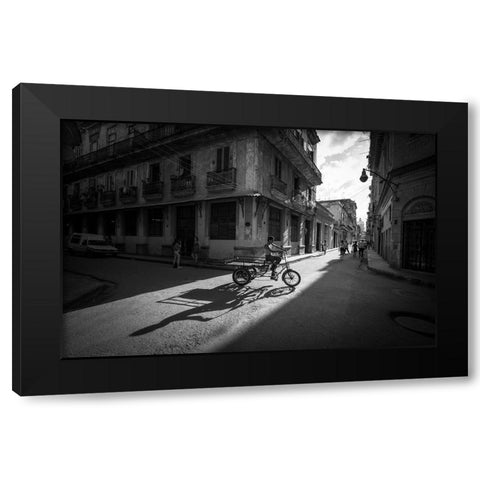 A piece of life in Cuba Black Modern Wood Framed Art Print with Double Matting by Li Wp, Allan