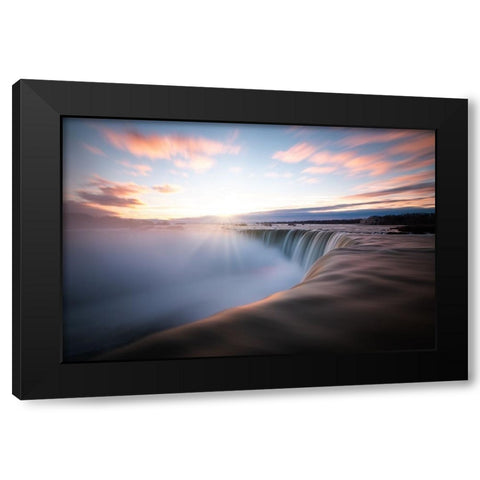 Niagara Black Modern Wood Framed Art Print by Schaarschmidt, Christoph
