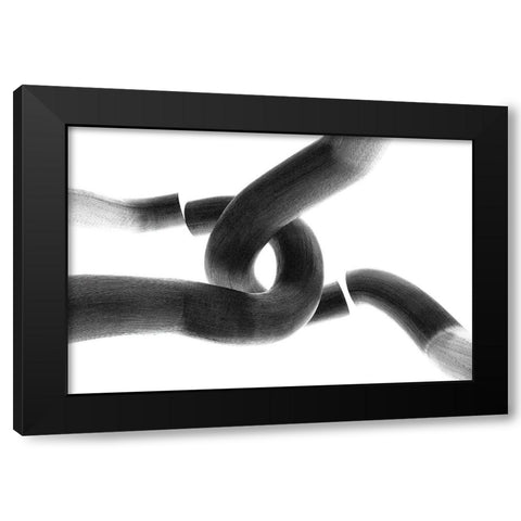 Interlocked Black Modern Wood Framed Art Print with Double Matting by Morais, Stephan