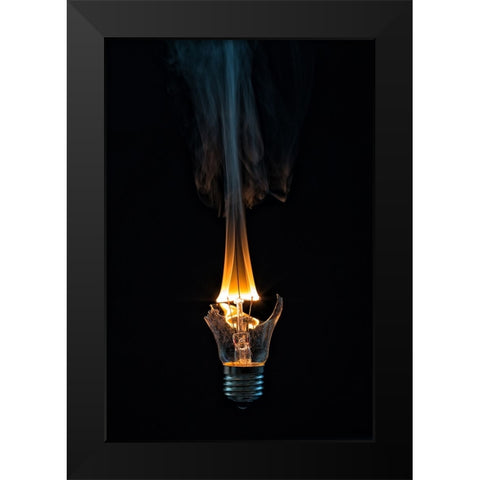 Glowing Tungsten Black Modern Wood Framed Art Print by Balantic, Peter