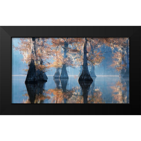 Apparitions Of Perpetuity Black Modern Wood Framed Art Print by Wei, Willa