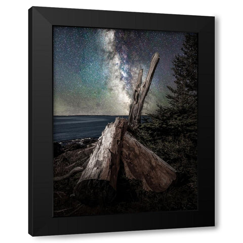 Milky Way Coast Black Modern Wood Framed Art Print by Esposito, Ed