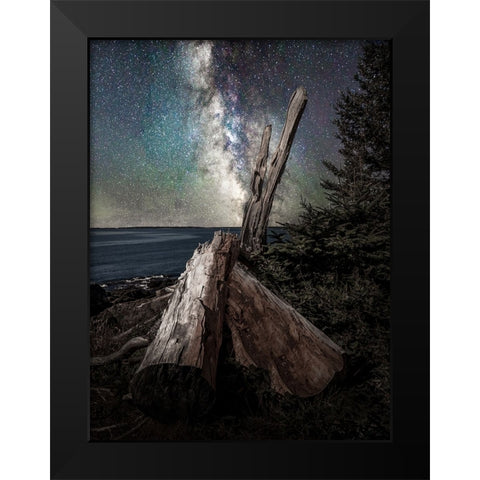 Milky Way Coast Black Modern Wood Framed Art Print by Esposito, Ed