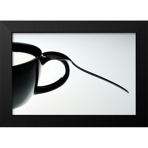 MILK Black Modern Wood Framed Art Print by Sokac, Drazen