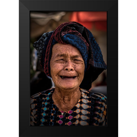 Mix Emotions Black Modern Wood Framed Art Print by Carlos Duran, Juan