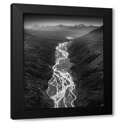 Untitled Black Modern Wood Framed Art Print with Double Matting by Tao, Liwen
