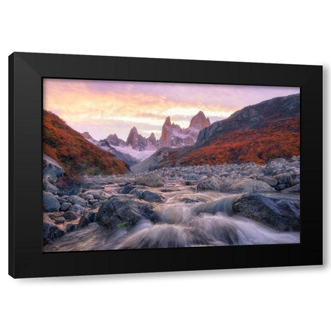 Autumn In Fitz Roy Black Modern Wood Framed Art Print by G, May