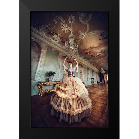 Waltzing Queen Black Modern Wood Framed Art Print by Bolgov (Axe), Ruslan