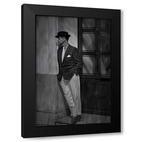 Waiting Black Modern Wood Framed Art Print with Double Matting by Dupont, Isabelle