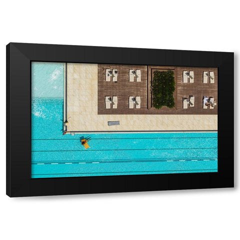 LIVing The Good Life Black Modern Wood Framed Art Print with Double Matting by Raif, Joshua