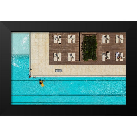 LIVing The Good Life Black Modern Wood Framed Art Print by Raif, Joshua