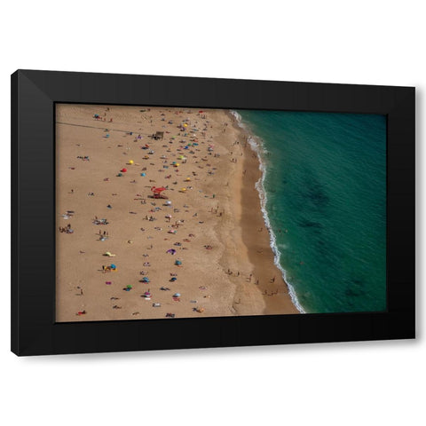Colors Of The Atlantic Beach Black Modern Wood Framed Art Print with Double Matting by Kozuh, Primoz