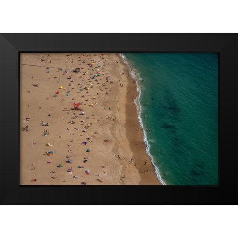 Colors Of The Atlantic Beach Black Modern Wood Framed Art Print by Kozuh, Primoz