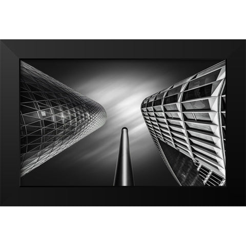 Searching The Light Black Modern Wood Framed Art Print by Figueras, Antoni