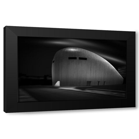 Almere Casino Black Modern Wood Framed Art Print with Double Matting by Ogier, Maurice