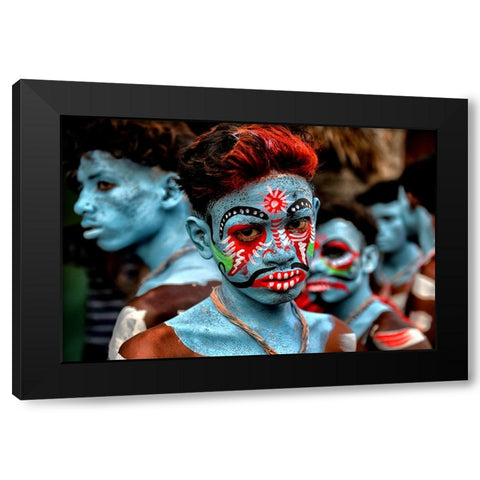 Gajan Sannyasi 2 Black Modern Wood Framed Art Print with Double Matting by Das, Avishek