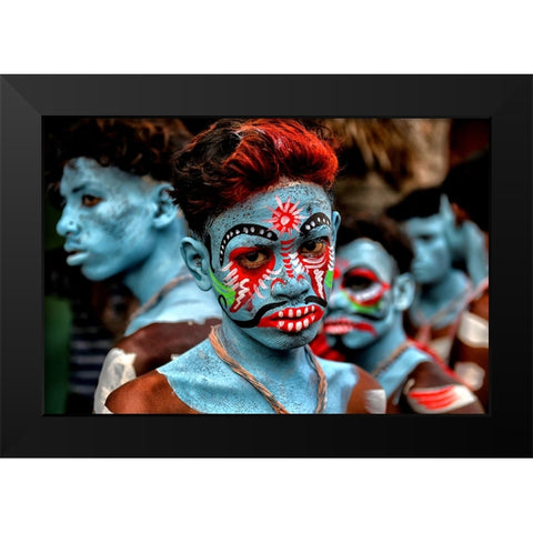 Gajan Sannyasi 2 Black Modern Wood Framed Art Print by Das, Avishek