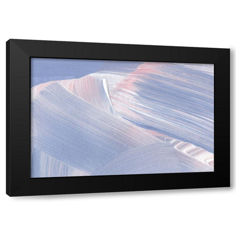 Pastel Brush Strokes Black Modern Wood Framed Art Print with Double Matting by Uplusmestudio
