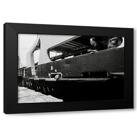 Roro Michalis Black Modern Wood Framed Art Print by Koulouridis, George