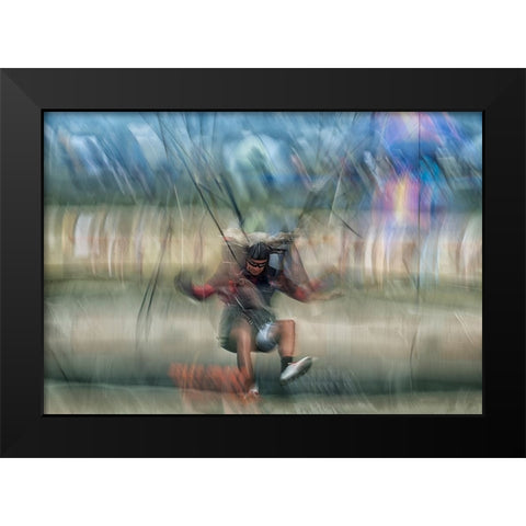 To The Point Black Modern Wood Framed Art Print by Malovrh, Milan