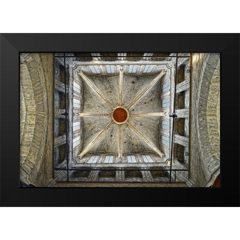 Roof Of Church Black Modern Wood Framed Art Print by Li, Xun