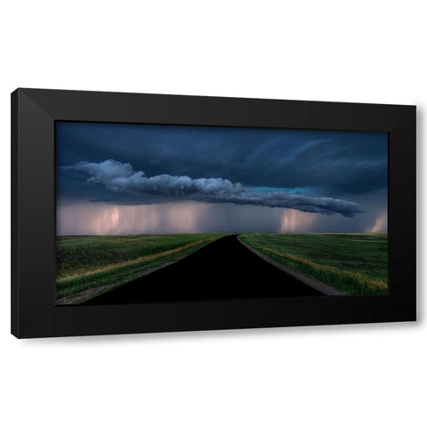 Into The Storm Black Modern Wood Framed Art Print by Zuo, Jun
