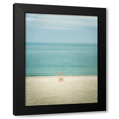 Time Out Black Modern Wood Framed Art Print with Double Matting by Chiodo, David