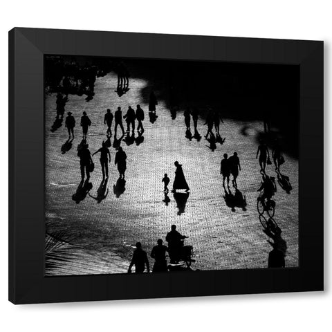 Fatherason Black Modern Wood Framed Art Print with Double Matting by Mirica, Dan