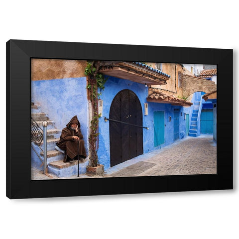 In The Past Black Modern Wood Framed Art Print by Mirica, Dan