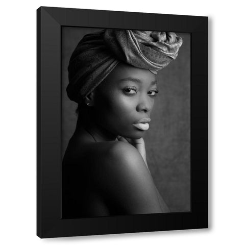 Alisha Black Modern Wood Framed Art Print with Double Matting by Franke, Ruth