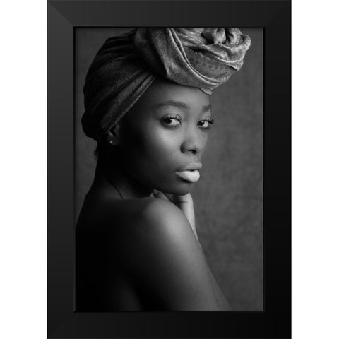 Alisha Black Modern Wood Framed Art Print by Franke, Ruth