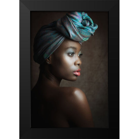 Alisha Black Modern Wood Framed Art Print by Franke, Ruth