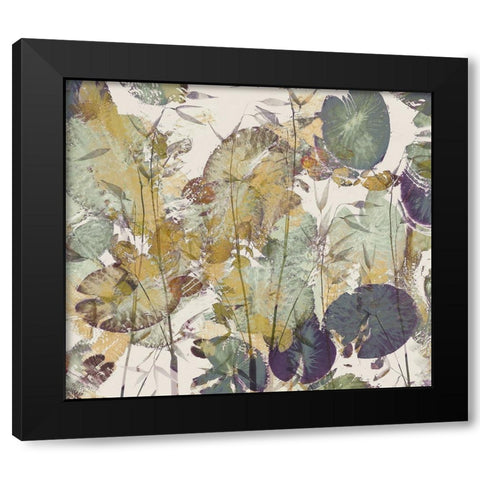 Lily impression Black Modern Wood Framed Art Print with Double Matting by Talen, Nel