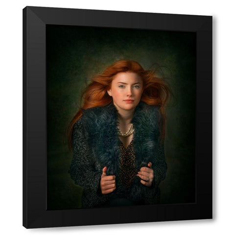 Portrait Of Cara Black Modern Wood Framed Art Print by O Mahony, Kieran
