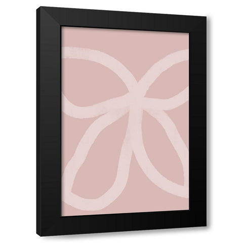 Abstract Butterfly Black Modern Wood Framed Art Print with Double Matting by Uplusmestudio