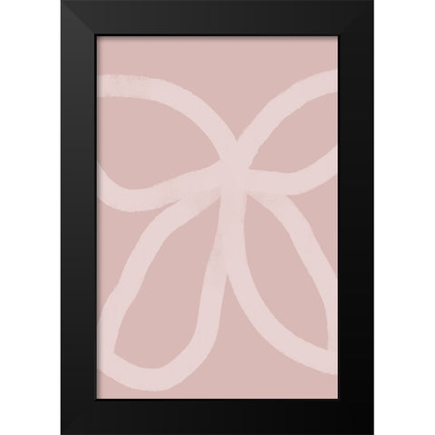 Abstract Butterfly Black Modern Wood Framed Art Print by Uplusmestudio