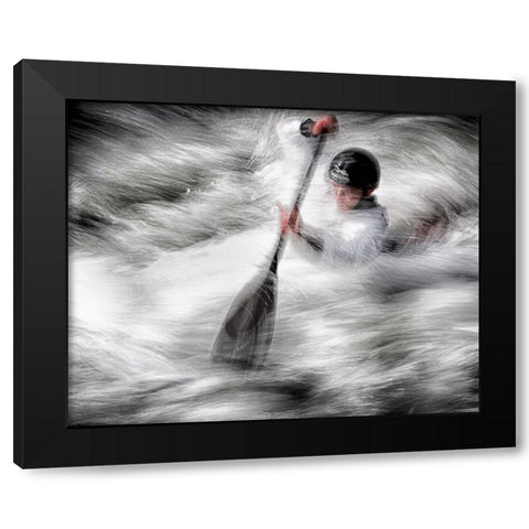 Wild Water Black Modern Wood Framed Art Print with Double Matting by Ignac, Dusan