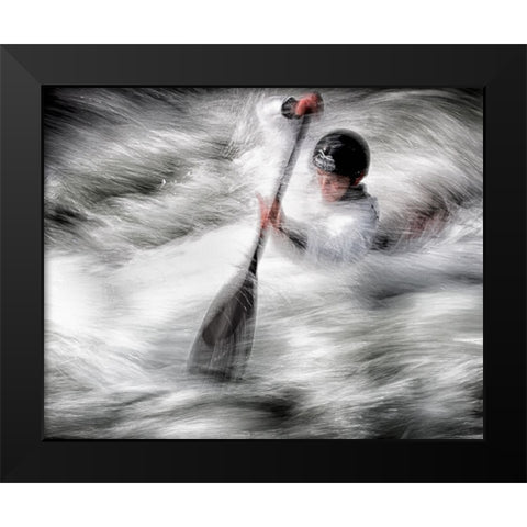 Wild Water Black Modern Wood Framed Art Print by Ignac, Dusan