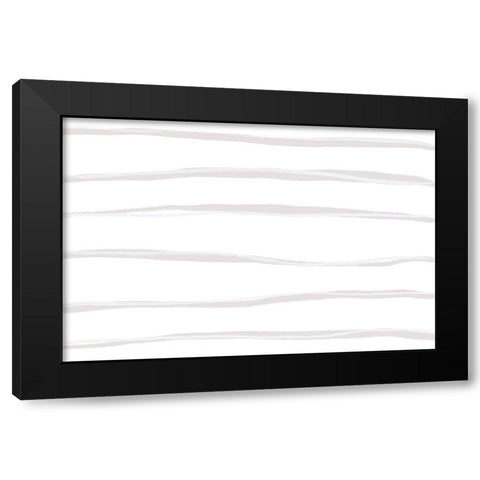 Simple And Calm Black Modern Wood Framed Art Print by Uplusmestudio