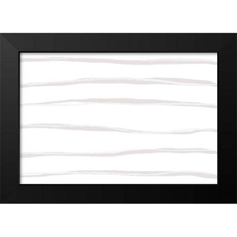 Simple And Calm Black Modern Wood Framed Art Print by Uplusmestudio