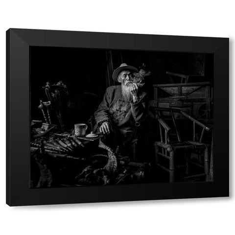 Antique Shop Black Modern Wood Framed Art Print by Zeng, Jiahong