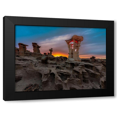 Dream Of The Valley Black Modern Wood Framed Art Print with Double Matting by Shi, Mei
