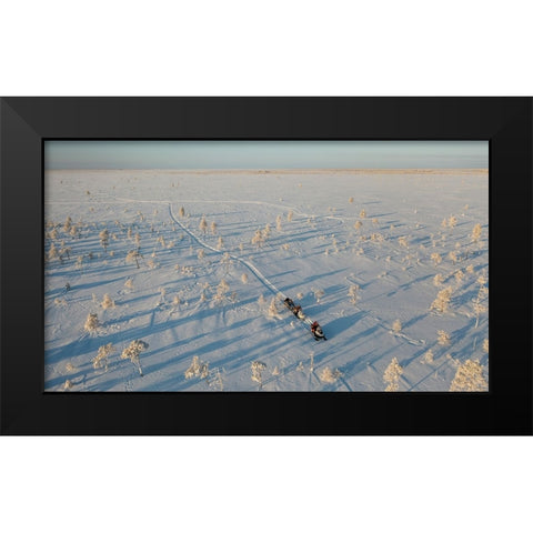 Qlostq In The Tundra Black Modern Wood Framed Art Print by Rebro, Marcel