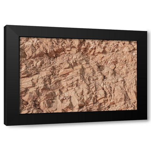 Texture 66 Black Modern Wood Framed Art Print with Double Matting by 1x Studio III