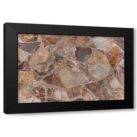 Texture 71 Black Modern Wood Framed Art Print with Double Matting by 1x Studio III