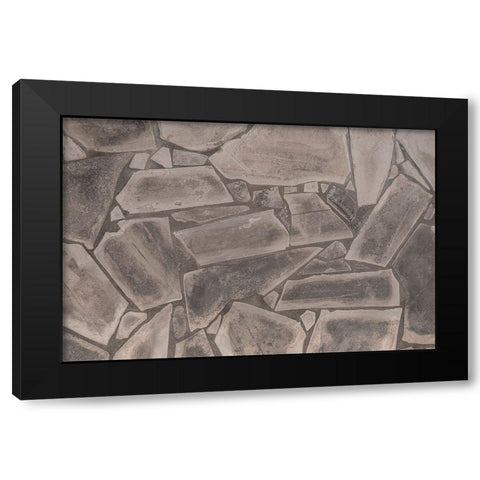 Texture 75 Black Modern Wood Framed Art Print with Double Matting by 1x Studio III
